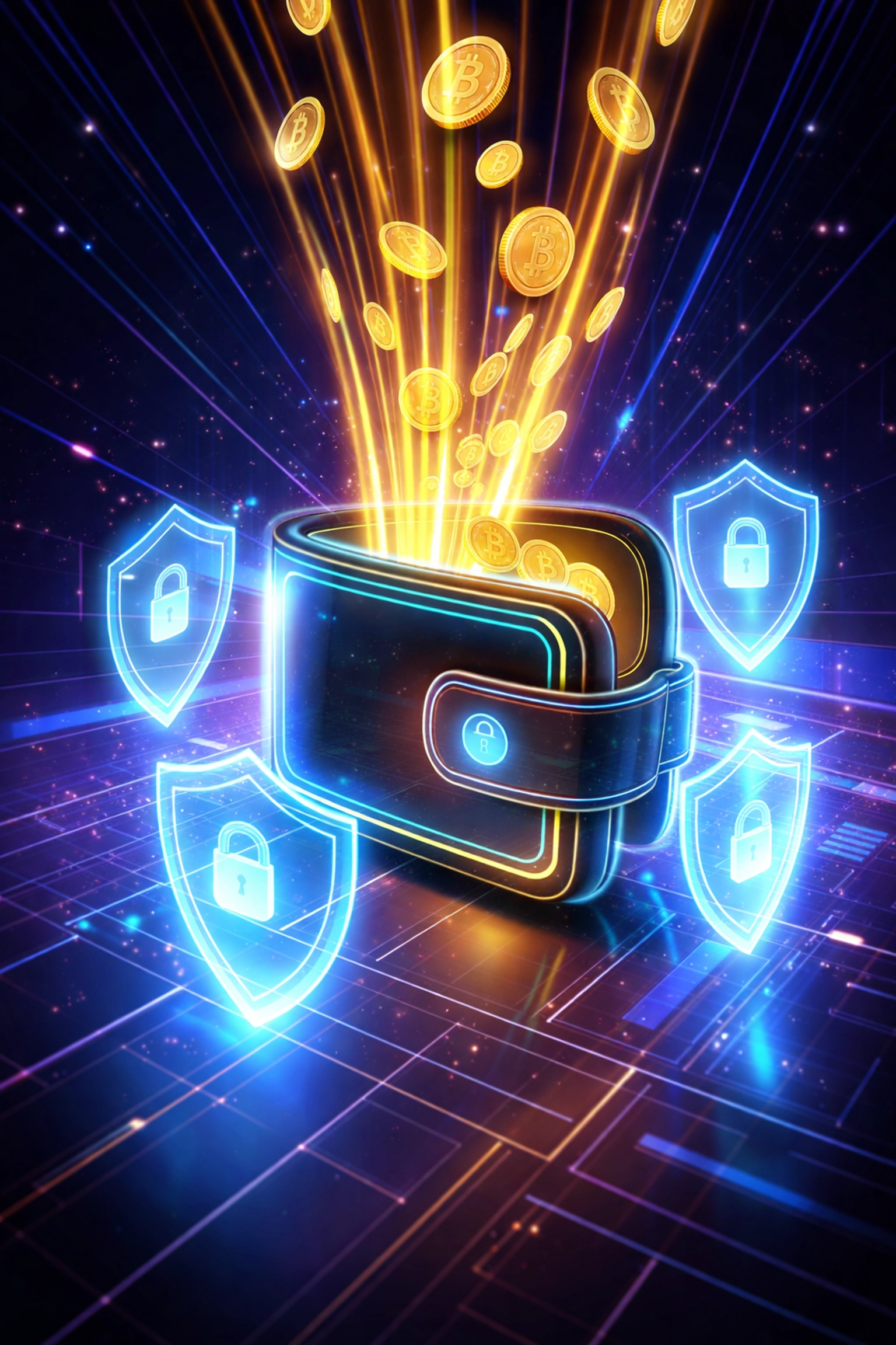 Digital crypto wallet displaying secure, self-custody payment transfers and financial sovereignty in Web3 commerce.