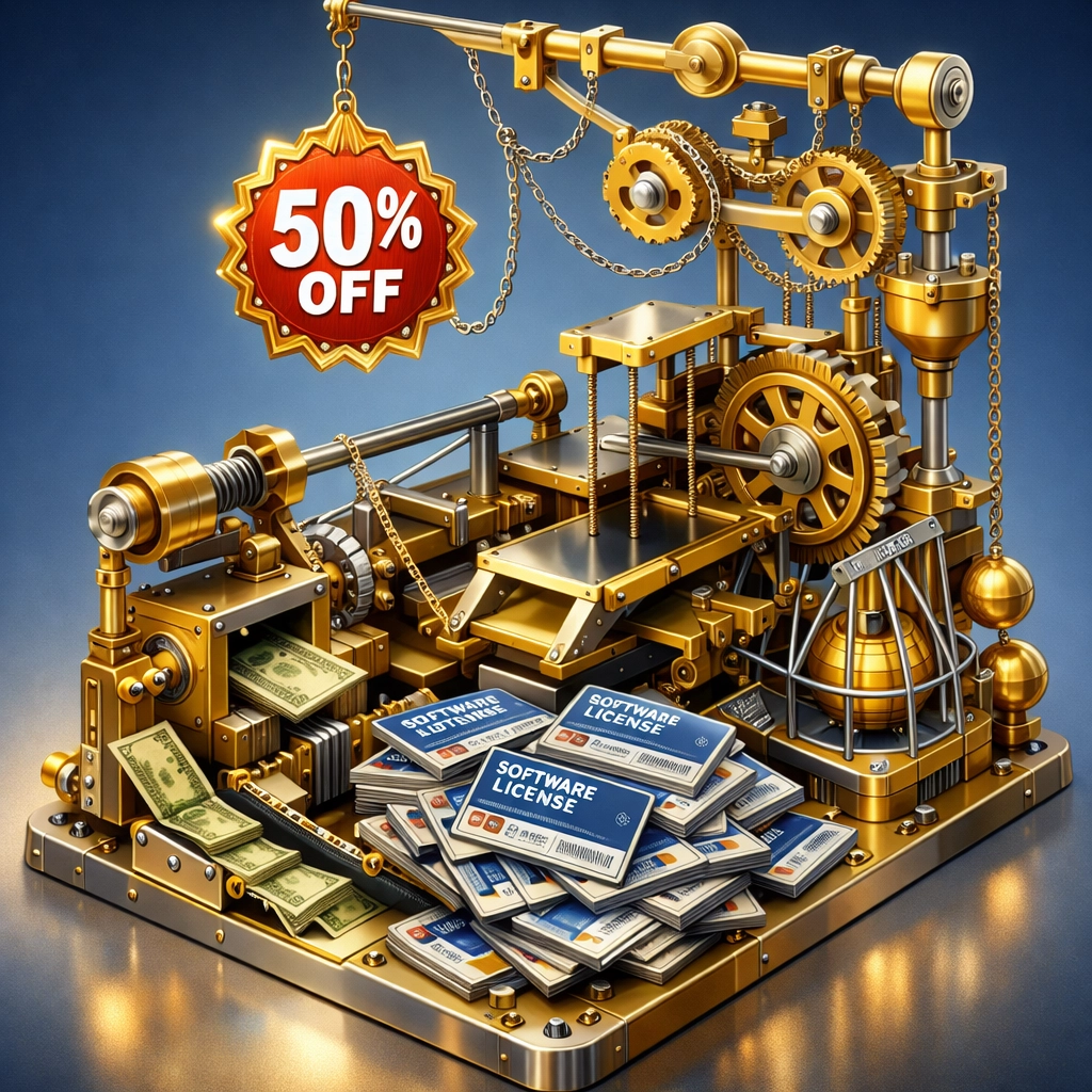 Bulk discount trap showing unused ServiceNow licenses accumulating maintenance costs