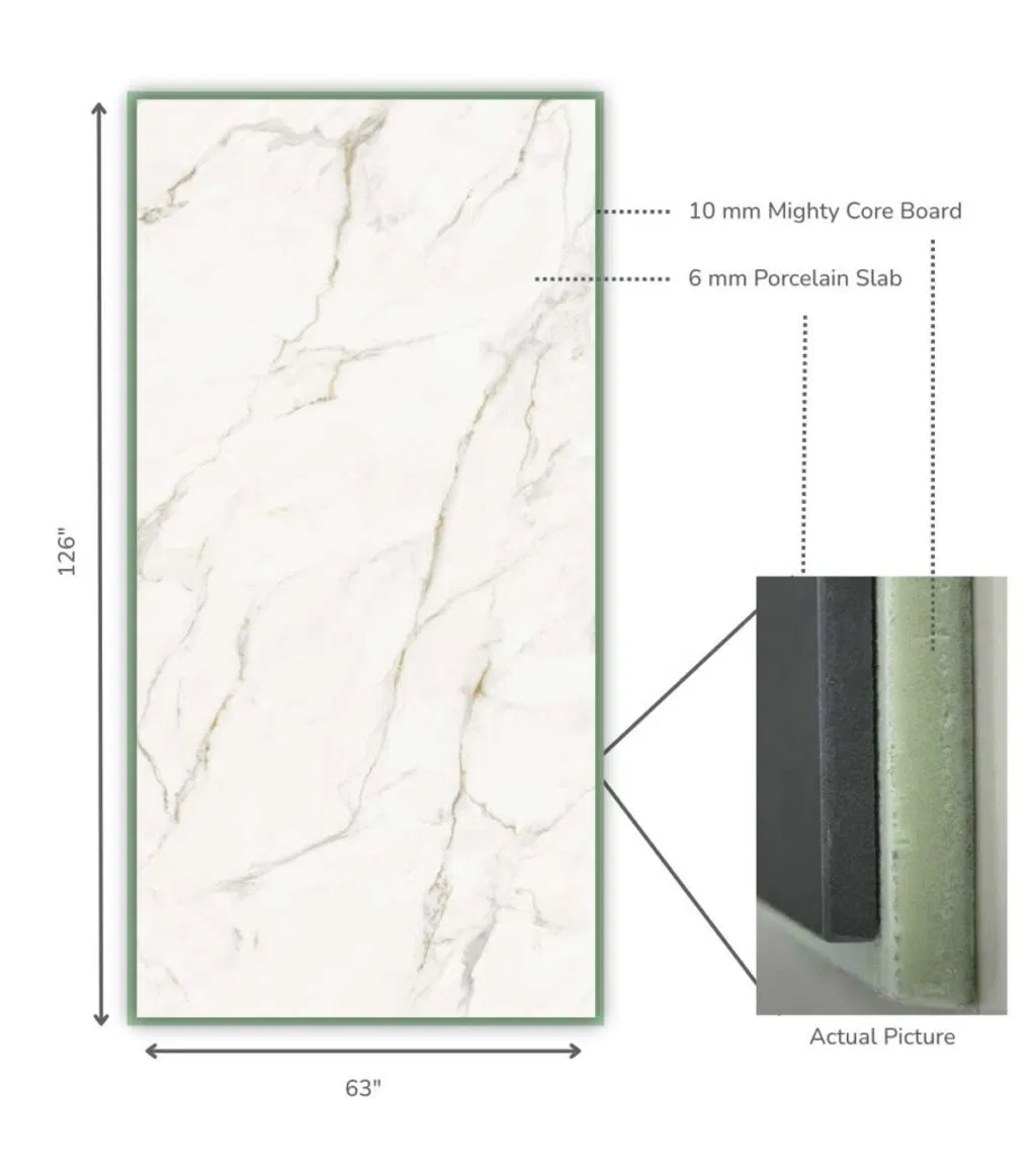 Porcelain panel cross-section image