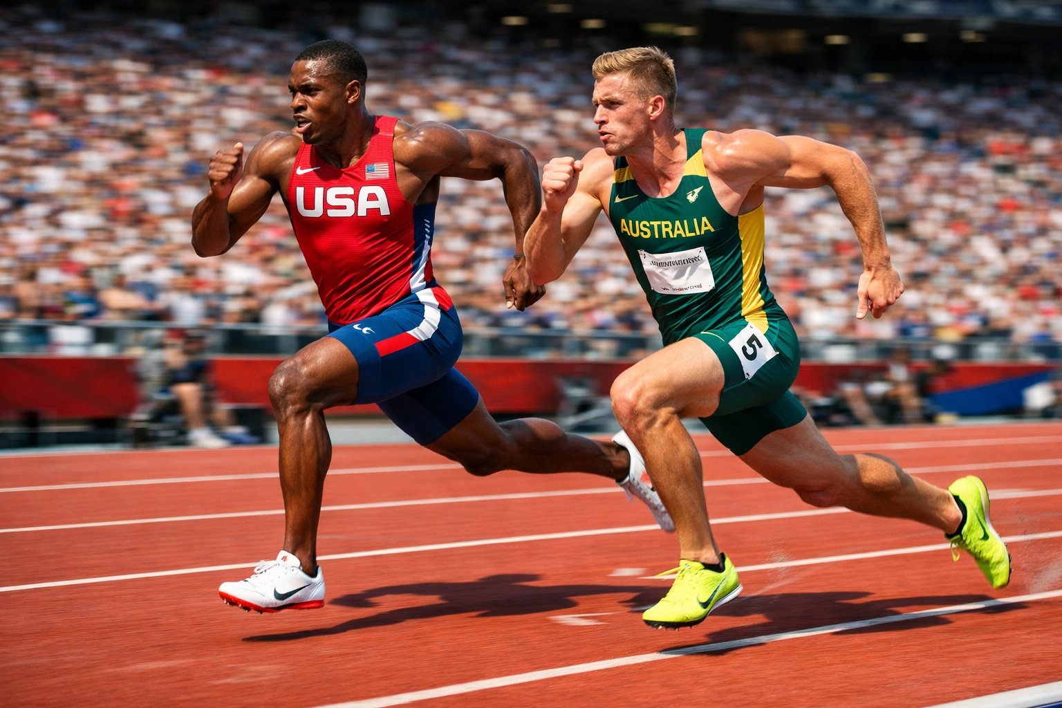Gay track rivals racing stride-for-stride in Olympic 400-meter final