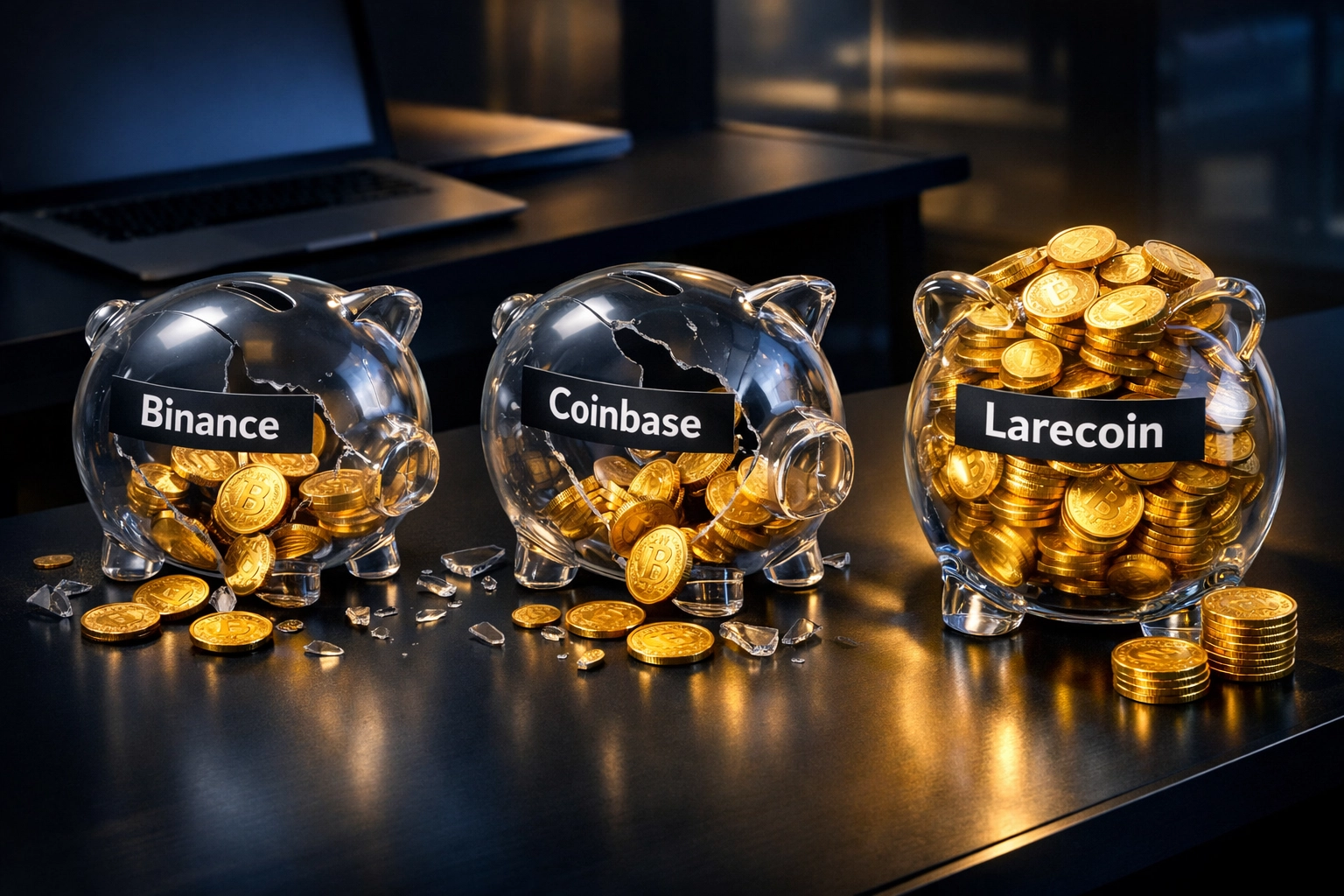 Crypto payment processor fee comparison showing merchant savings with Larecoin vs NOWPayments and CoinPayments