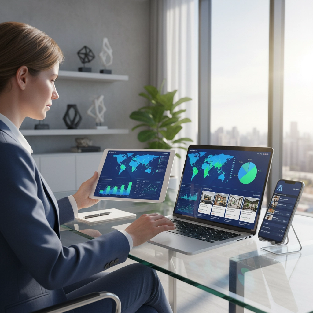 AI Listing Advantage dashboard displaying data analytics and market insights used by an AI Certified Agent in Delran, NJ. AI Listing Advantage dashboard displaying data analytics and market insights used by an AI Certified Agent in Delran, NJ.