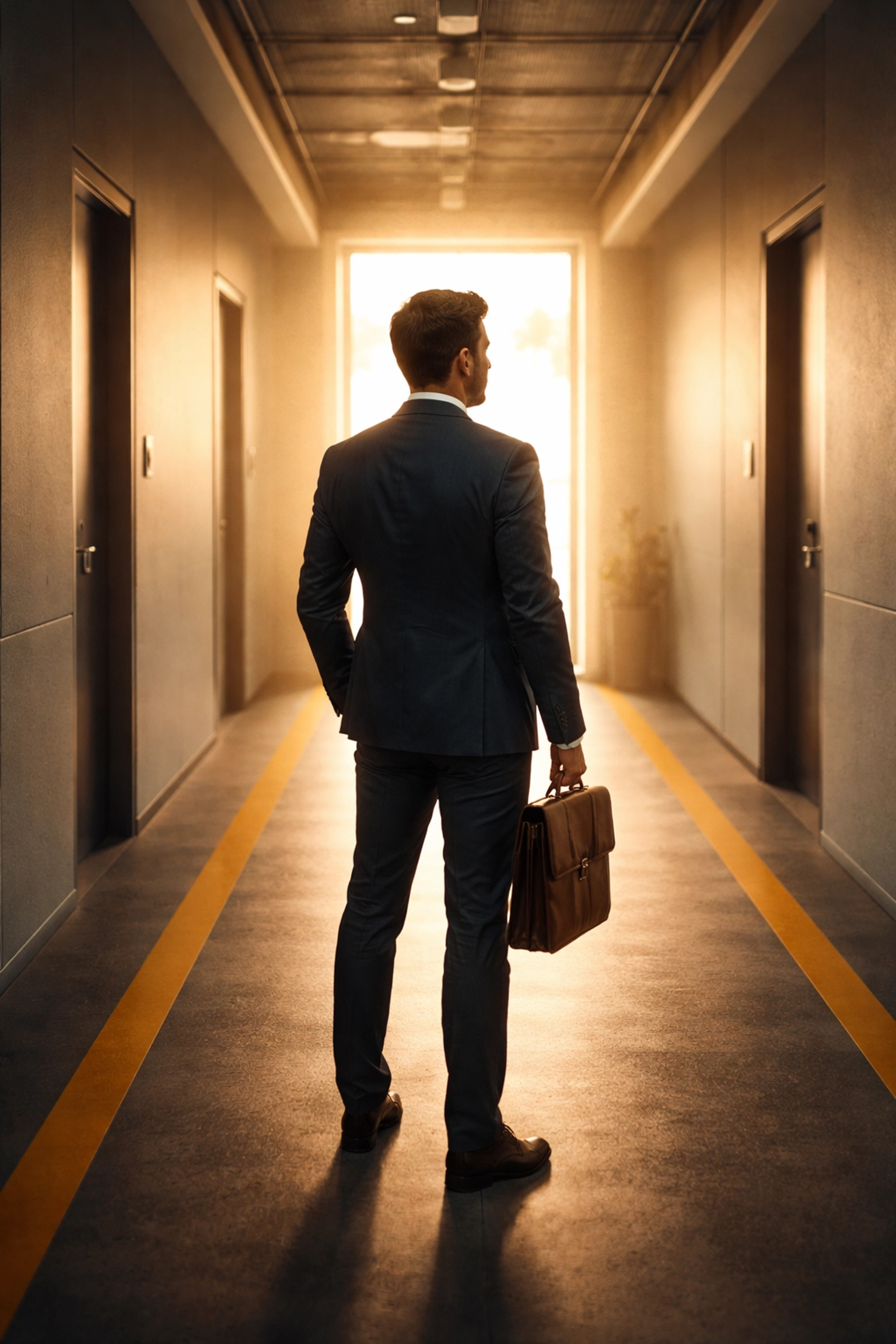 Business owner at a decision point, symbolizing MSP readiness for the Value Builder Challenge.