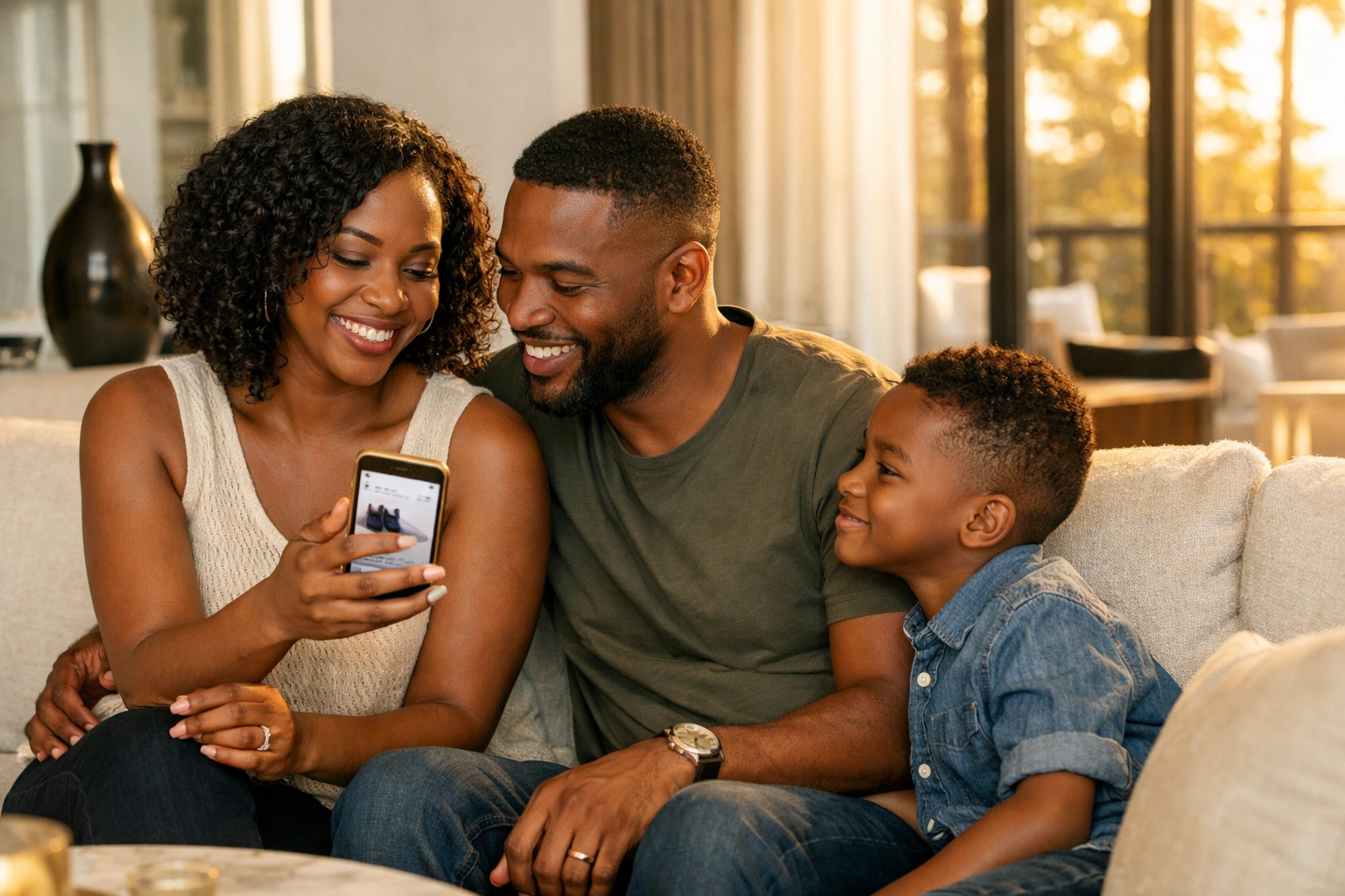 Black family using a digital marketplace to #BuyBlack and build a lasting community legacy.