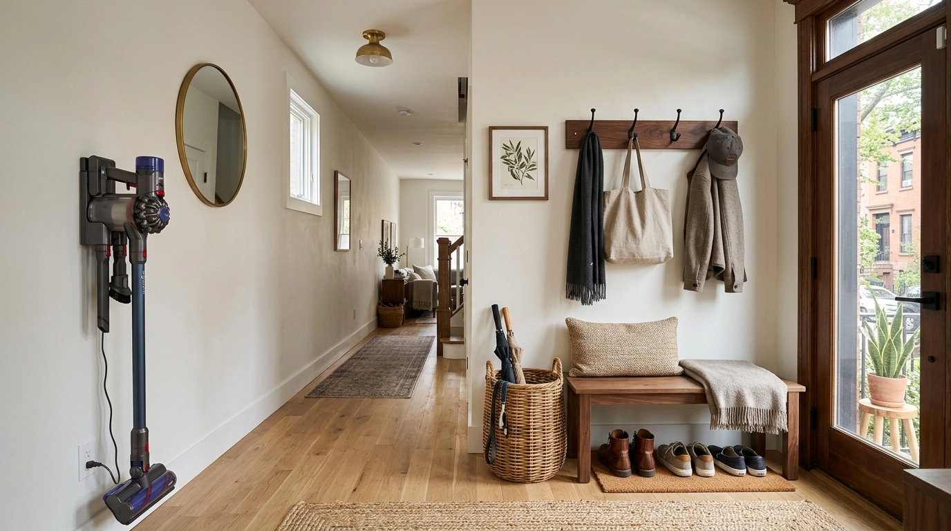 Close-up concept of dust-revealing vacuum head