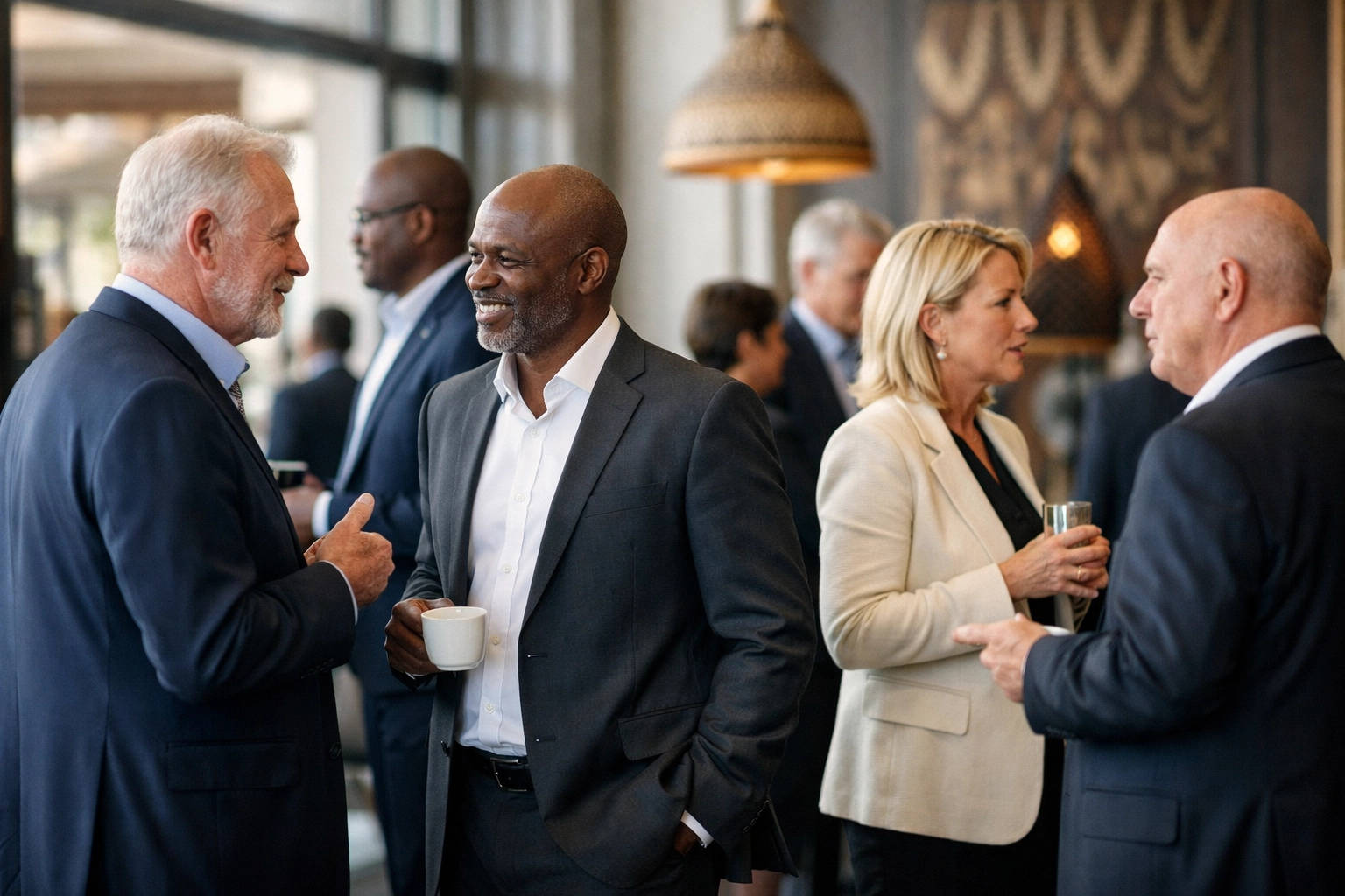 mining conferences africa 2026 south africa investors networking in Sandton conference foyer conferences 2026 south africa