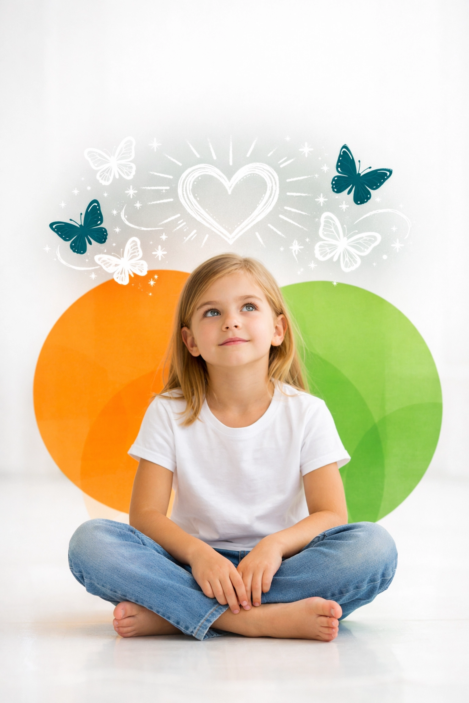 A young girl reflects calmly, representing emotional intelligence and inner peace in faith-filled leadership.