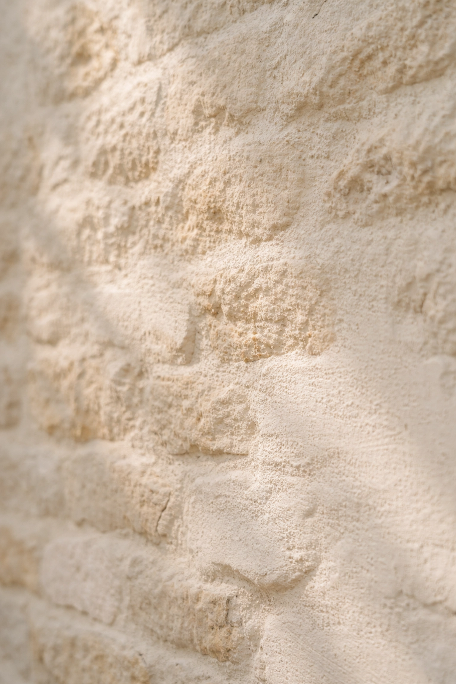 Close-up of a Cotswold stone wall finished with breathable matte limewash, ideal for period property painting.