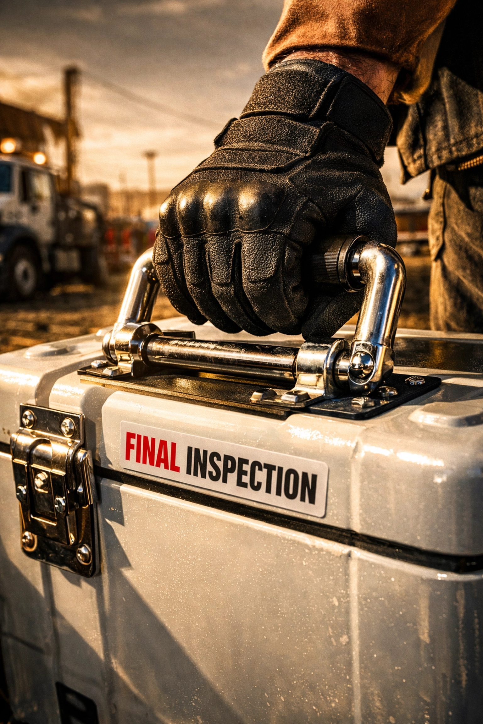 Professional maintenance and cleaning of a portable toilet unit by a local Fort Wayne technician.
