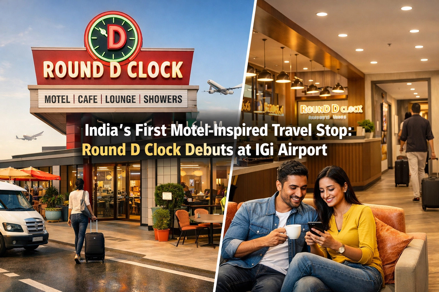[HERO] India's First Motel-Inspired Travel Stop: Round D Clock Debuts at IGI Airport