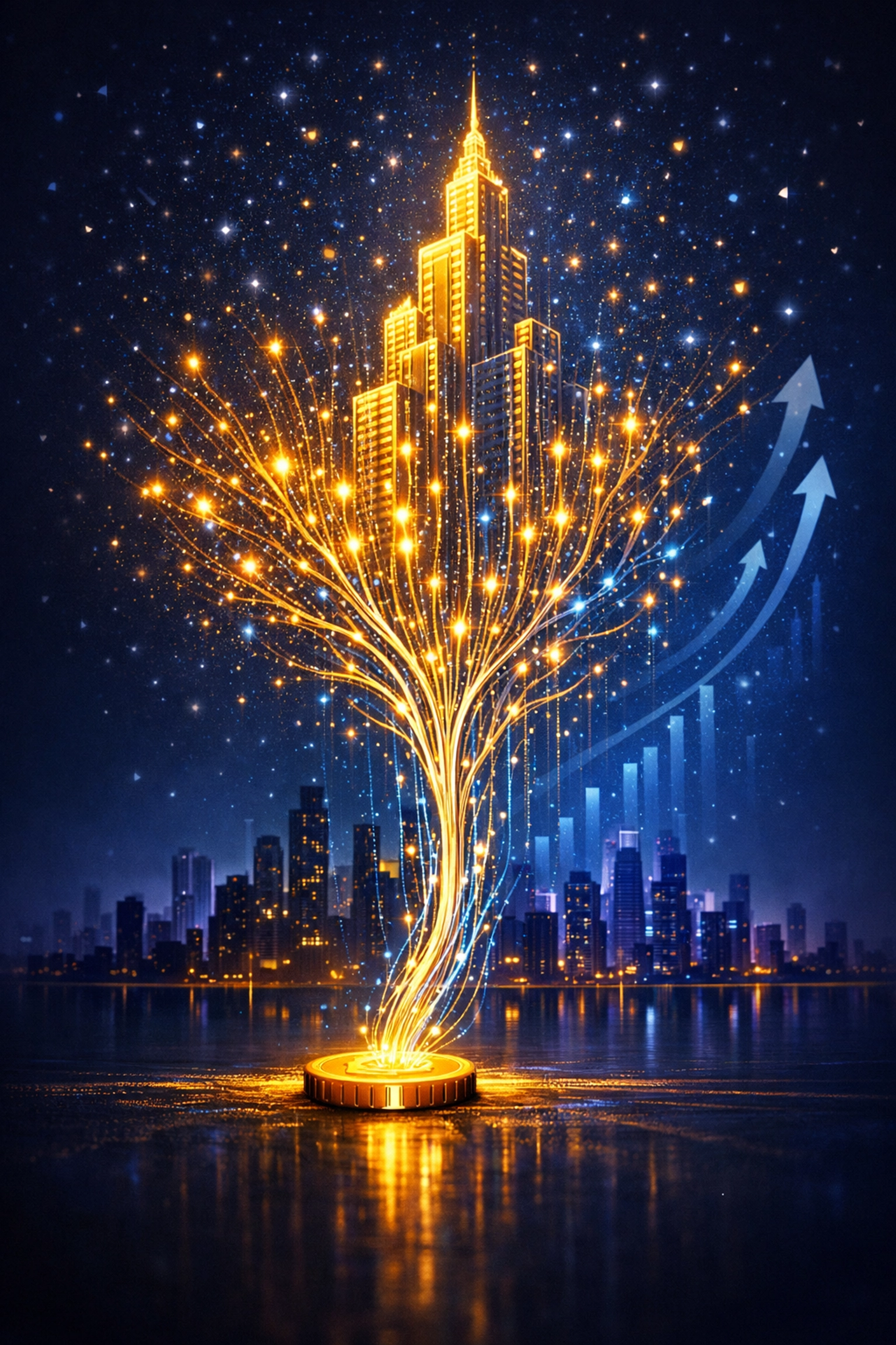 Visualizing growth from small capital to a multi-crore empire for entrepreneur success stories in India.