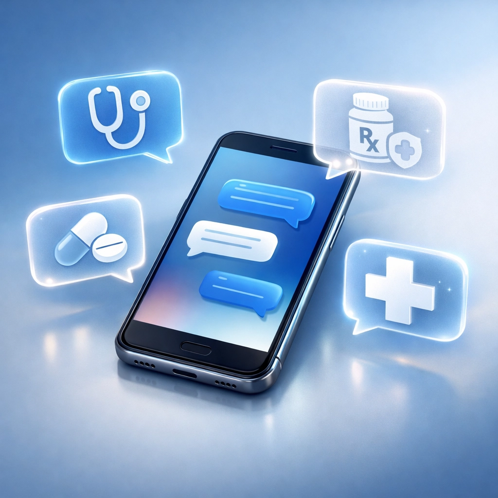 Secure medical messaging for online doctor consultation via smartphone text chat
