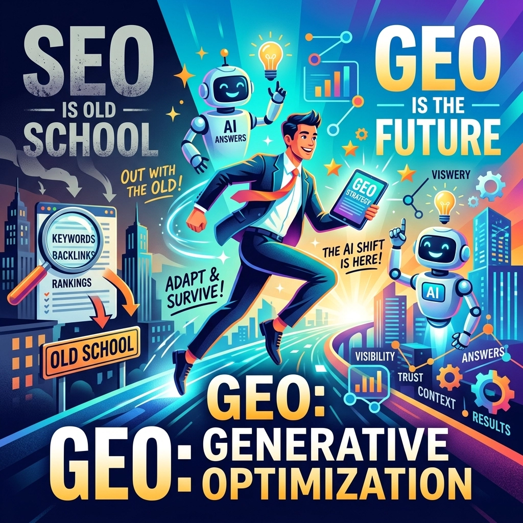 SEO versus GEO for local business AI shift
