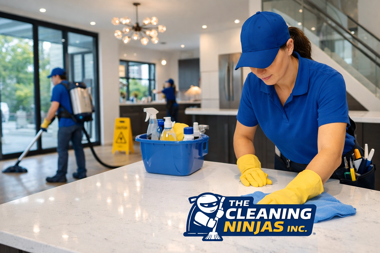 Modern clean kitchen in Franklin after professional post construction cleaning services. A clean, modern kitchen after professional post construction cleaning in Franklin