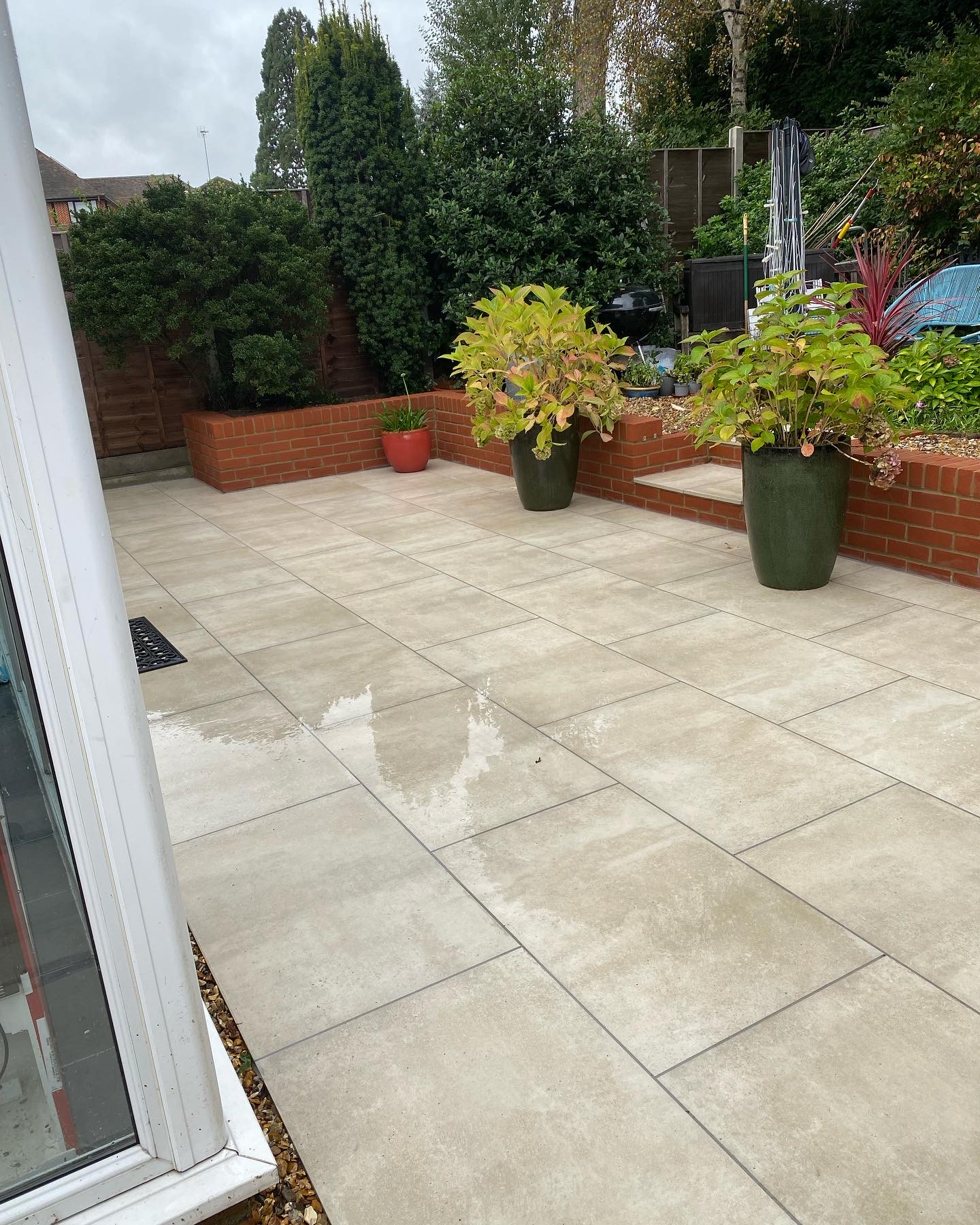 Modern outdoor patio installation