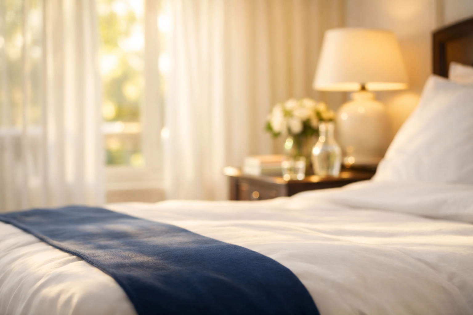 Restorative master bedroom sanctuary in Needham following a professional deep cleaning service.