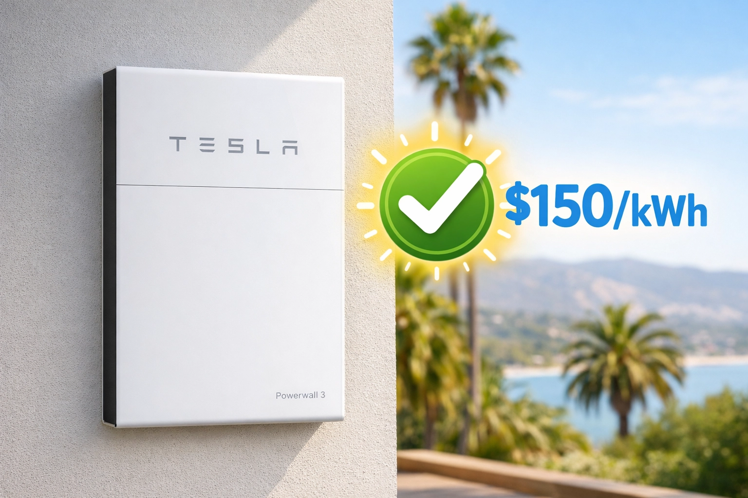 Tesla Powerwall 3 battery installed on Santa Barbara home eligible for SGIP rebates