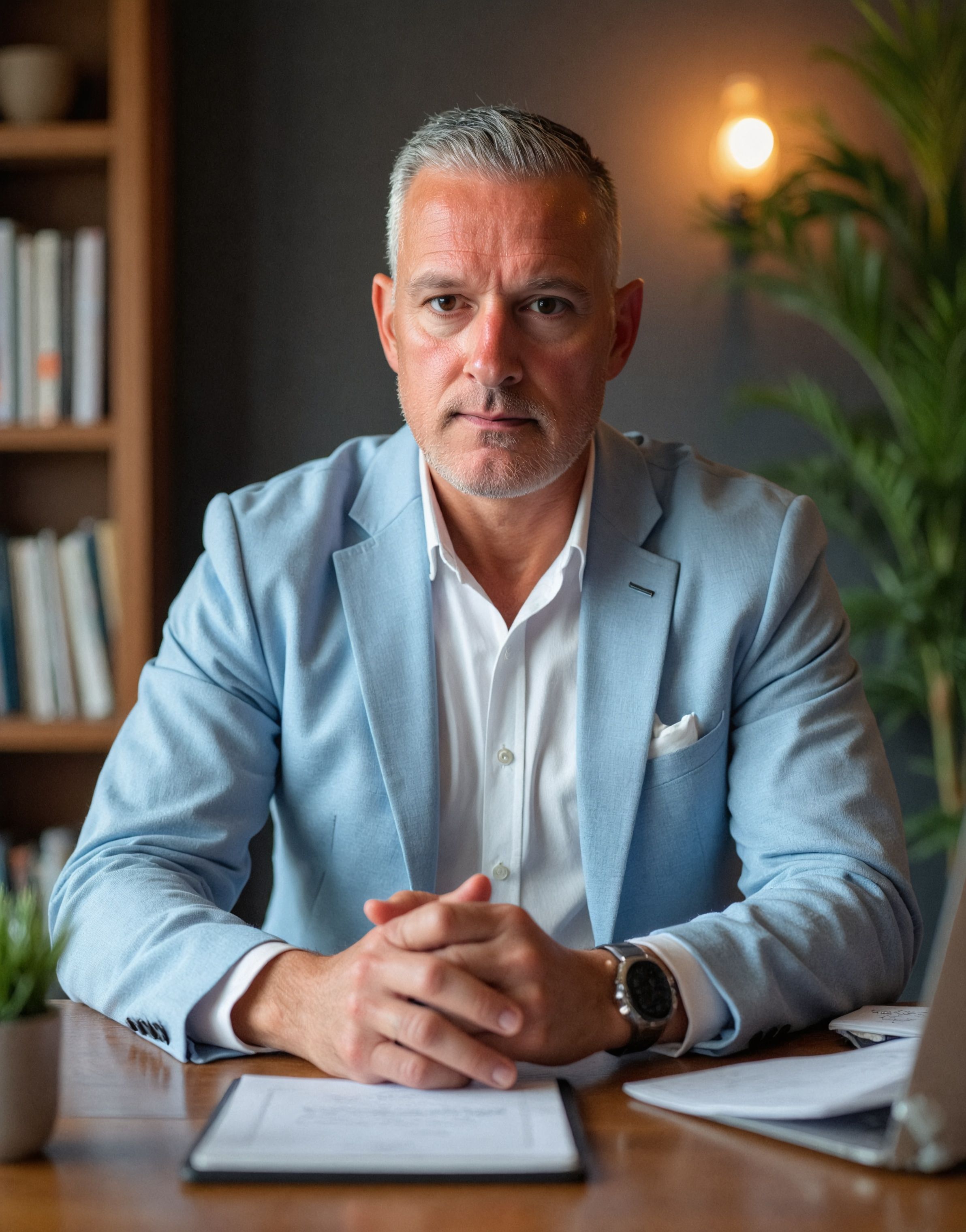 Professional Property Manager at Desk