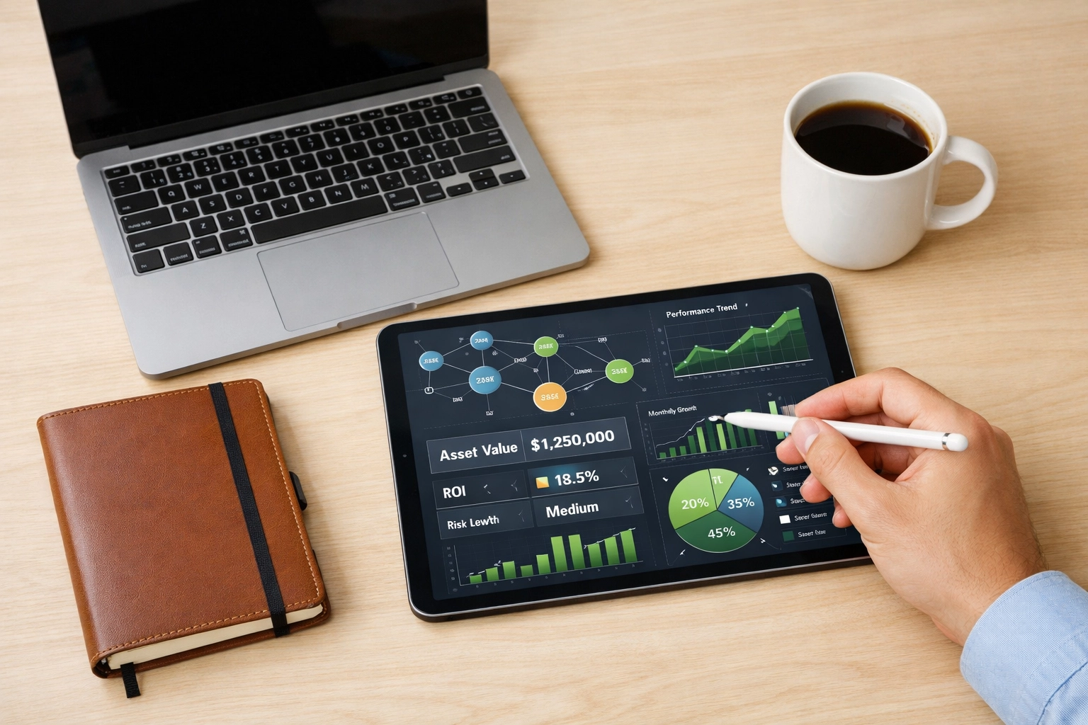 Digital dashboard showing integrated ITOM and ITAM metrics for license compliance and cost optimization.