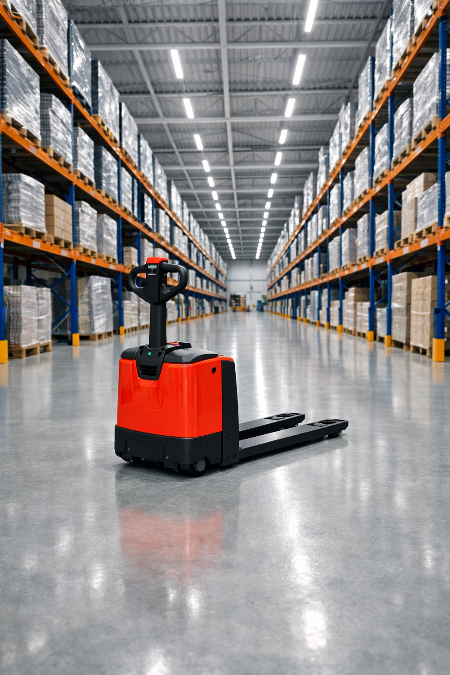 Organized Hertford warehouse facility with industrial shelving for professional business storage.