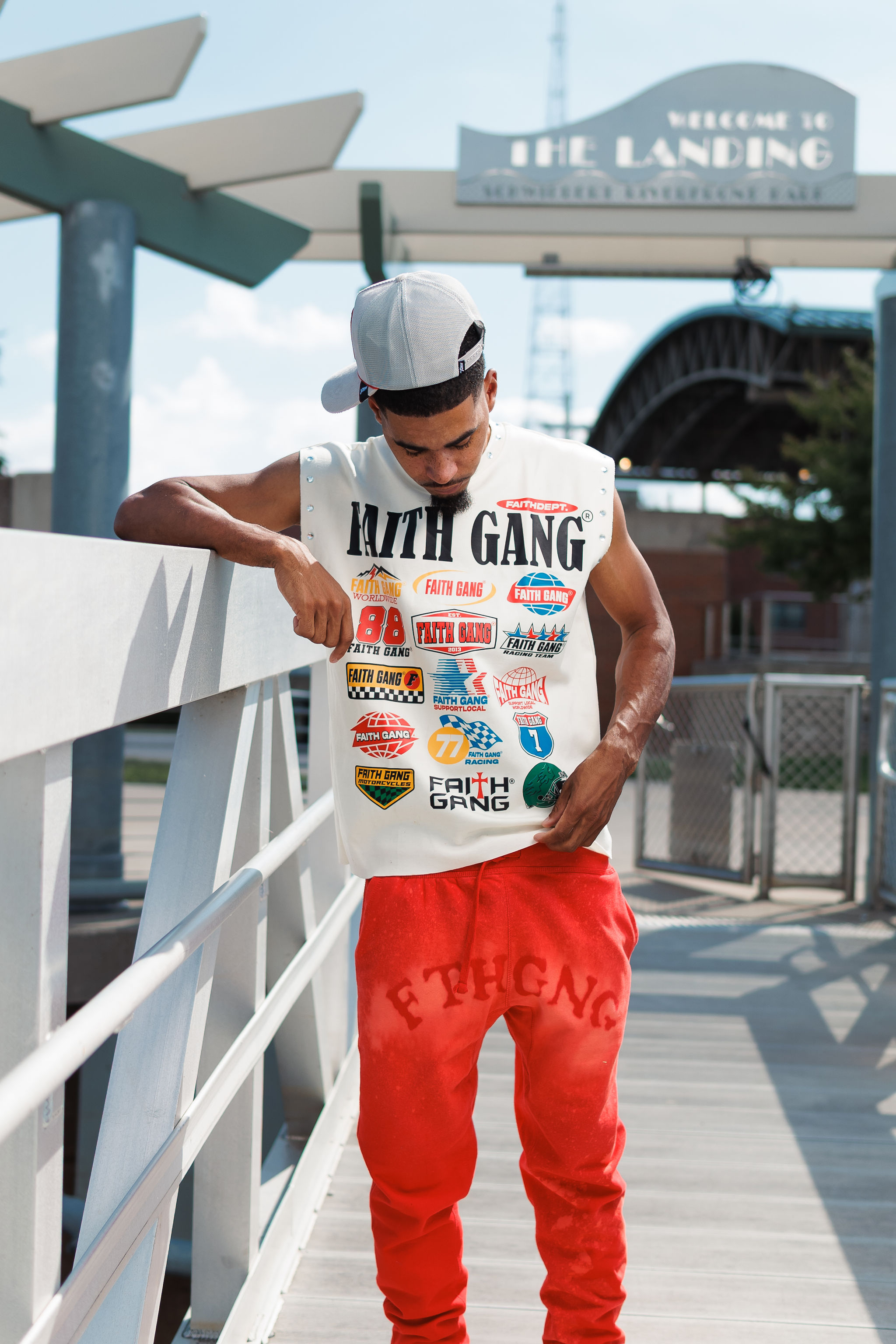 FAITH GANG® Racing Patch Streetwear Look