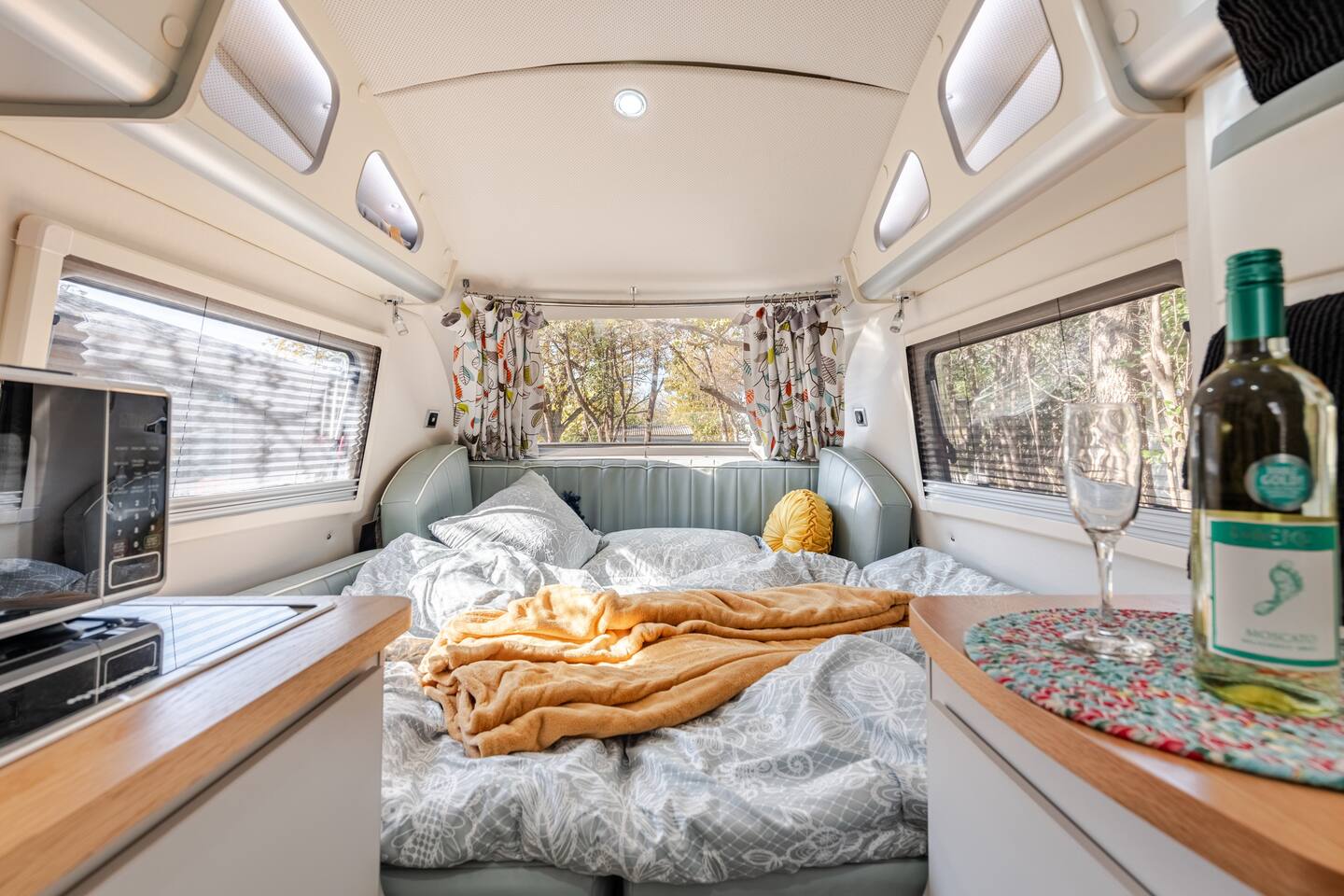 Spacious and Modern RV Camper Bedroom