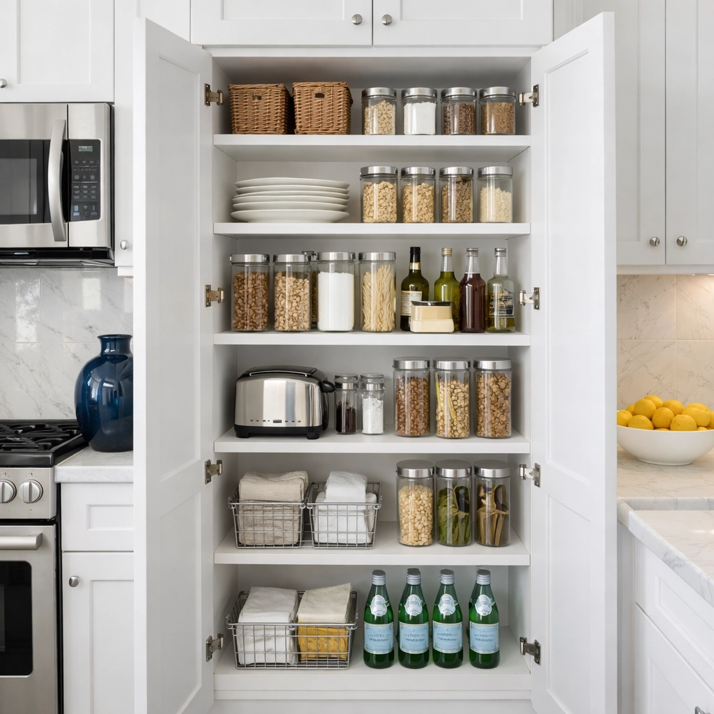 Pristine Boston kitchen with stainless steel appliances after a professional move-out deep clean.