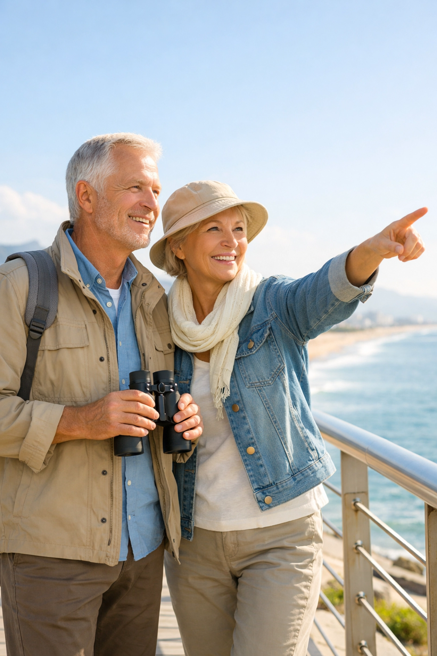 Active seniors enjoying travel freedom with the security of Medicare Advantage and Supplement plans.
