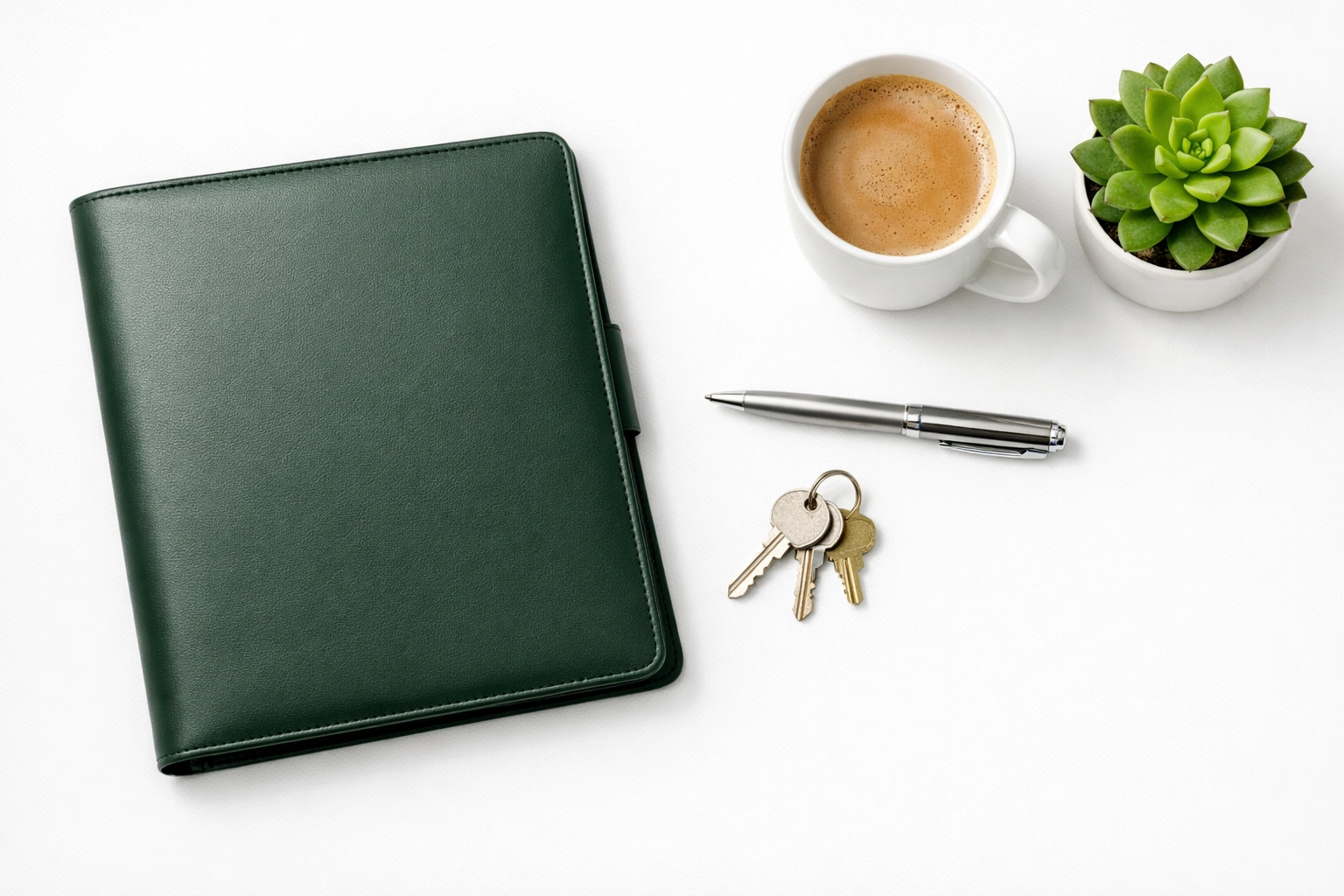 Organized desk with keys symbolizing a fast, no-income verification DSCR loan closing for Philly investors.