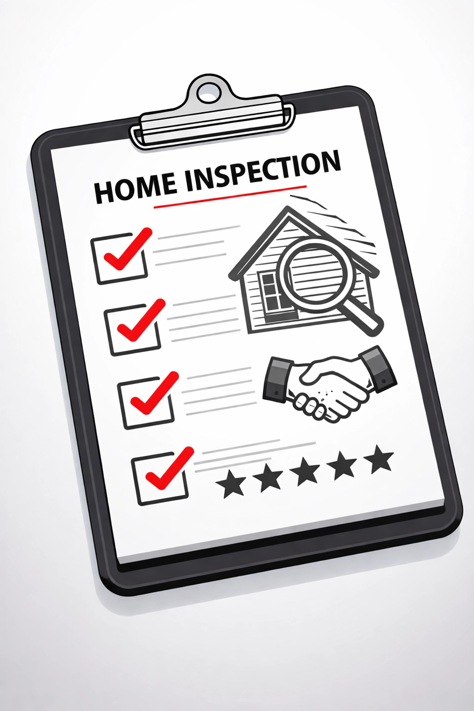 Home inspection checklist illustration symbolizing quality checks, professional siding contractors, and reliable siding companies in Chattanooga.