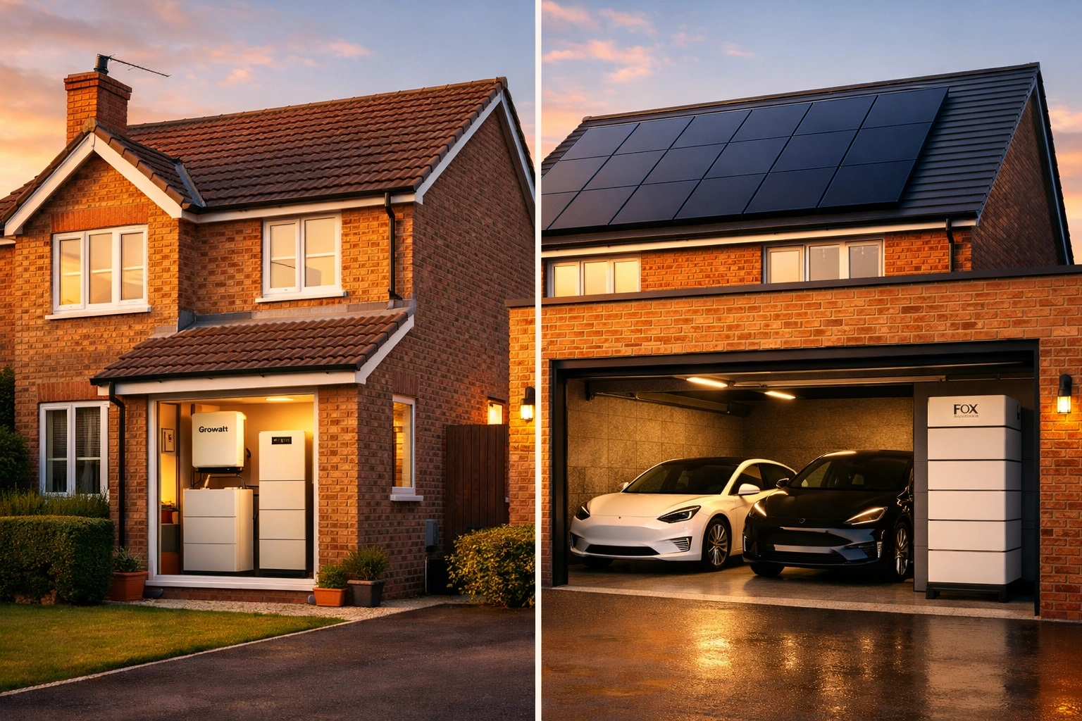 UK homes with Growatt and Fox ESS battery systems showing capacity differences