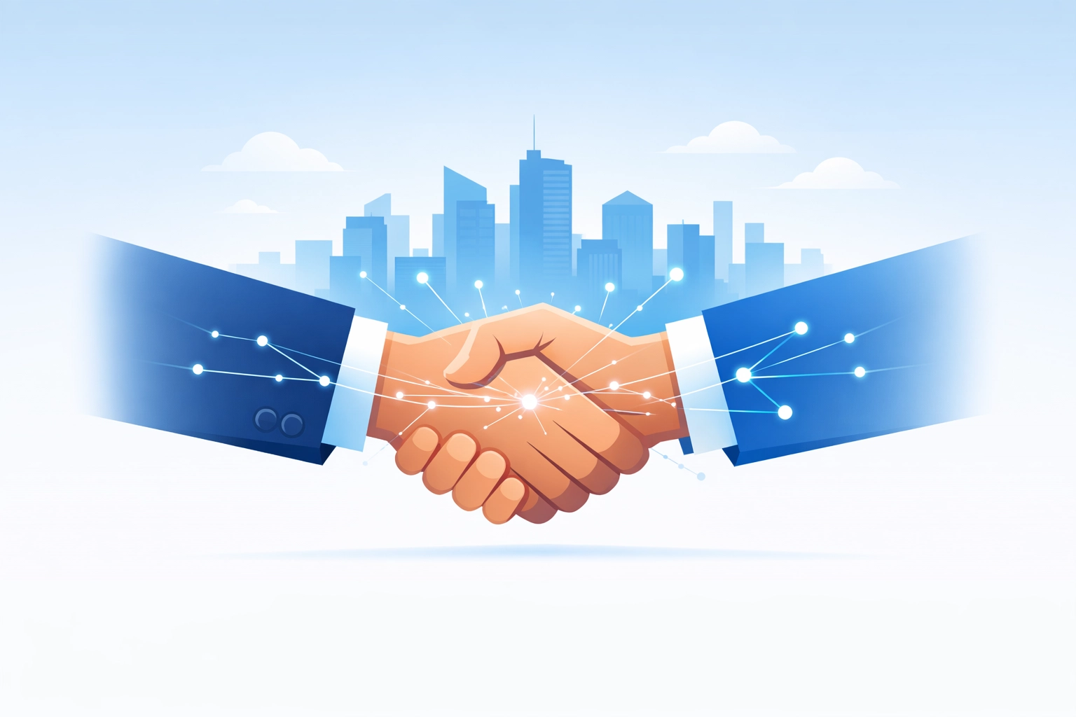 MSP partnership handshake representing whitelabel IT services and business growth
