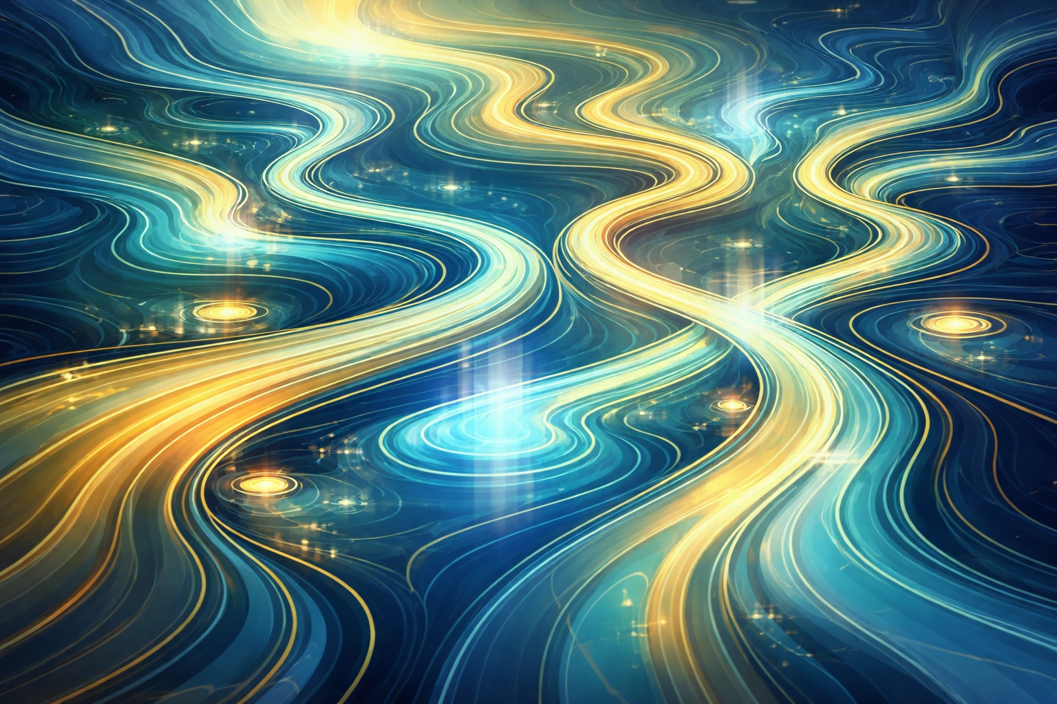 Abstract streams illustrating liquidity pathways and strategic management in private equity portfolios