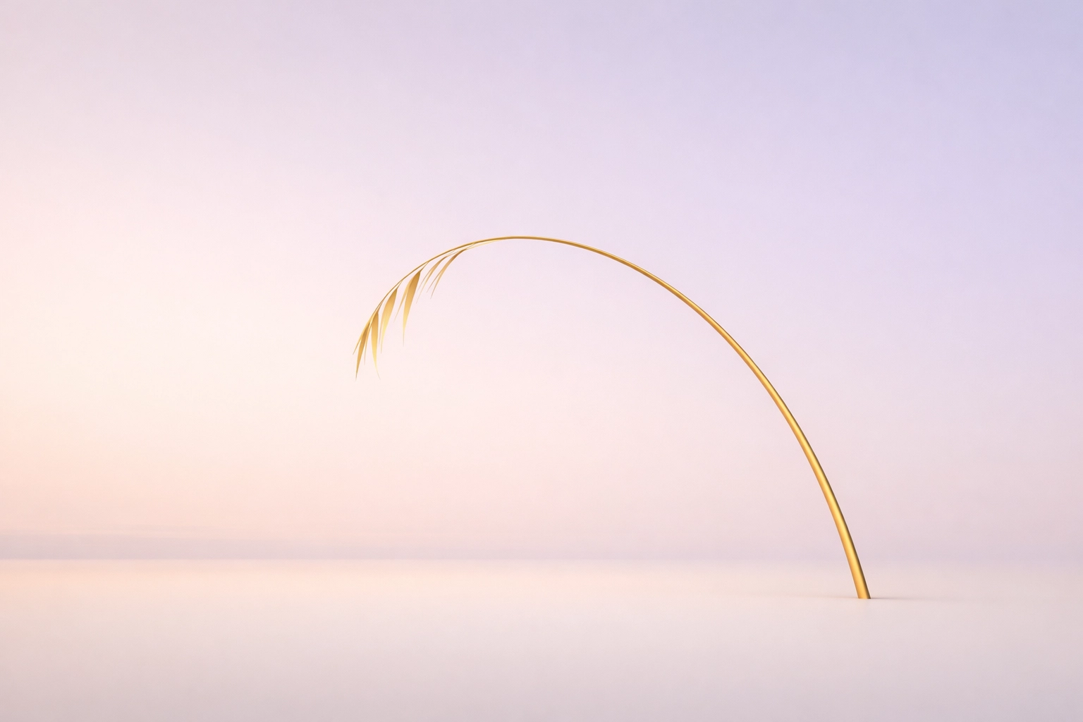 A flexible golden reed bending gracefully to represent leadership resilience and energy management.