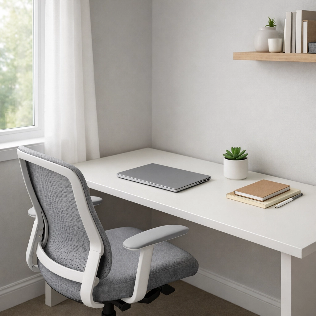 Home office setup for professional tax preparer working remotely during tax season