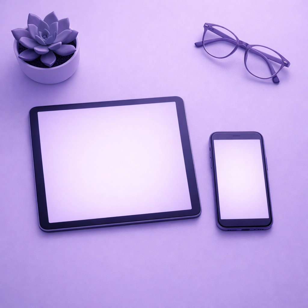 A minimalist workspace showing a mobile phone for an instant e-transfer loan.