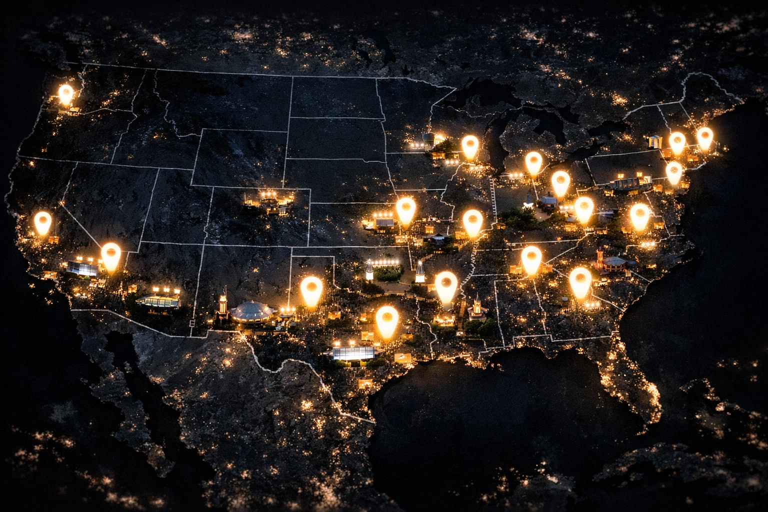 US map showing regional influence of NIL athletes in college sports markets