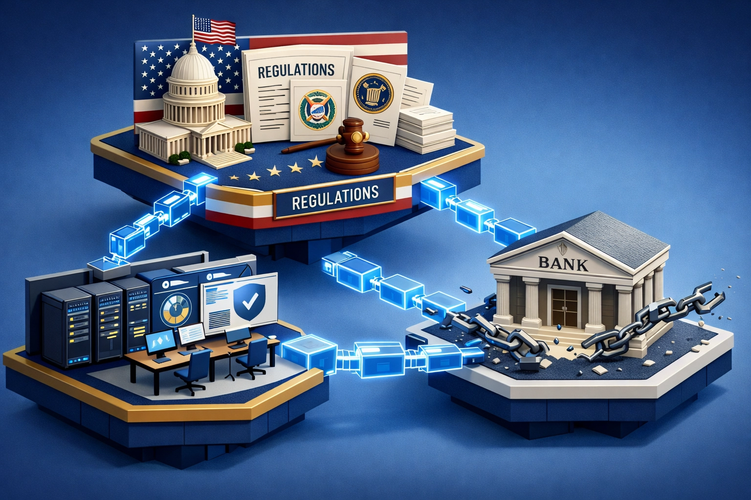 Larecoin US regulatory framework with MSB and state MTL licensing infrastructure visualization