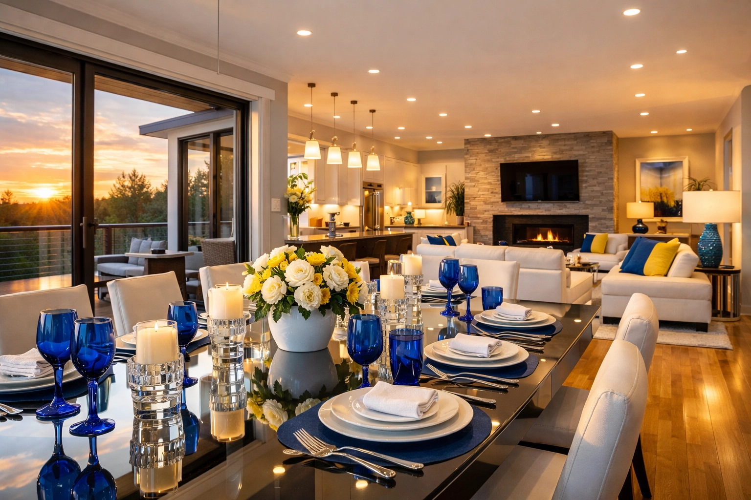 Impeccably cleaned open-concept luxury home in Massachusetts by professional house cleaning services MA.