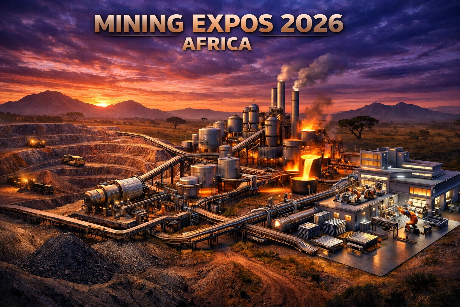 Mining Expos 2026 Africa showcasing integrated commodity value chain from mine to fabrication