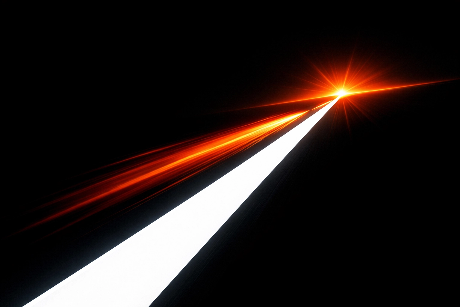 Dynamic light trail on a path representing fast wealth progression and investment strategy action.