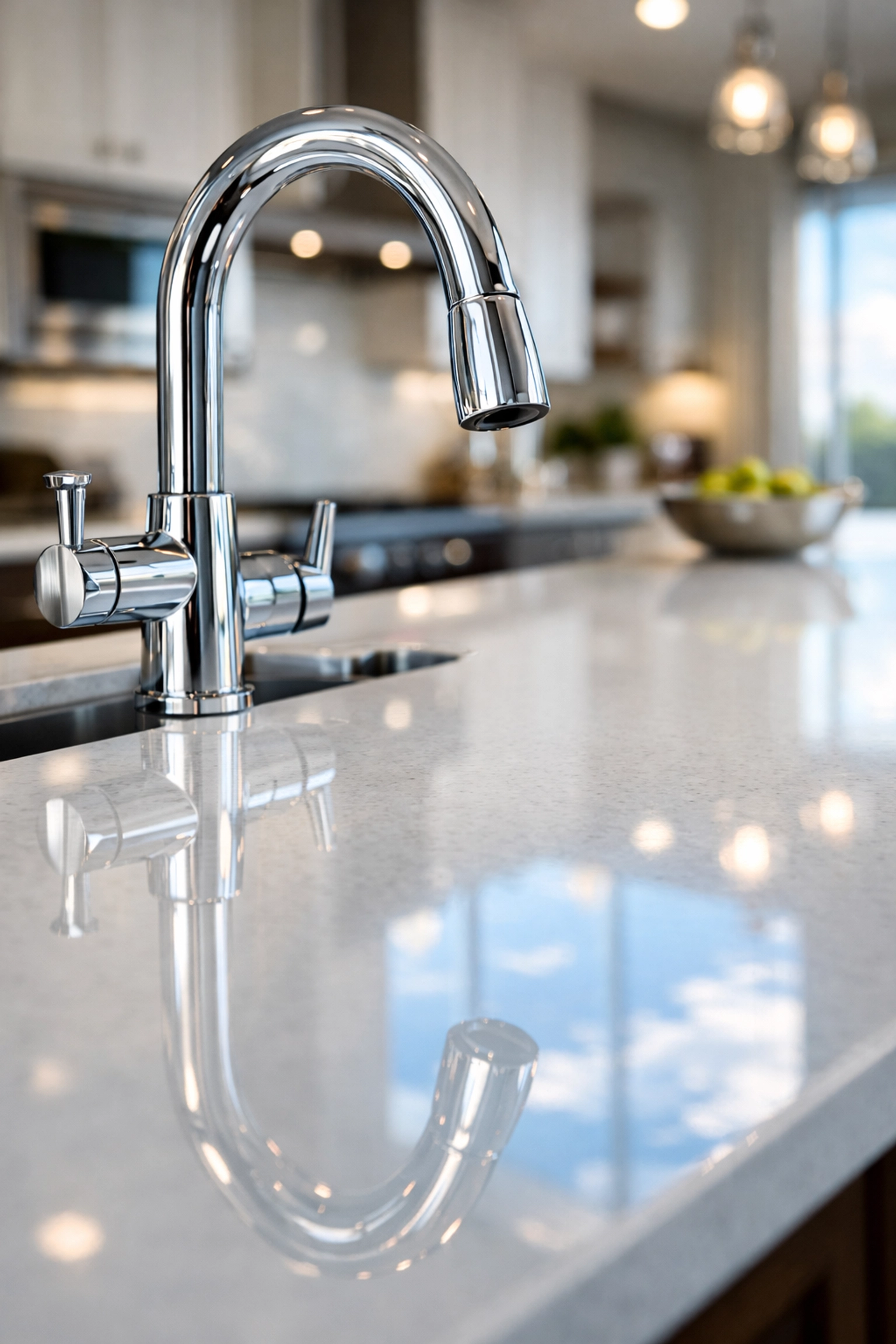 Sparkling kitchen surfaces from a ninja-level move-in cleaning service.