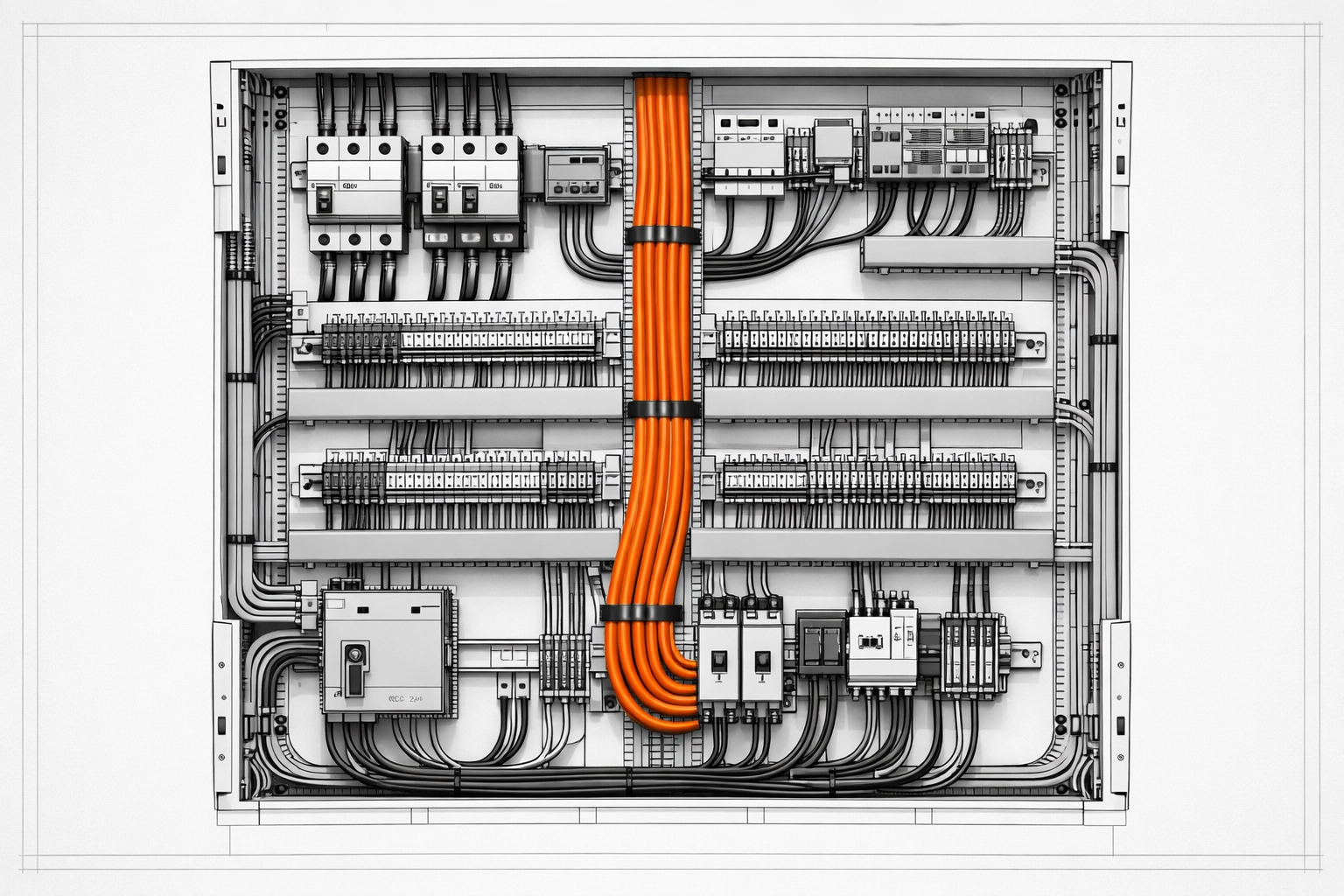 Professionelle Elektro-Verteileranlage für sichere Elektroinstallationen durch den Notdienst Wien.