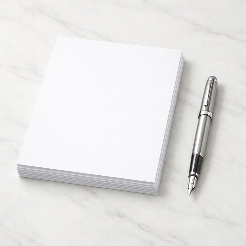 Organized stack of tax documentation and pen ready for a complete IRS notice response.