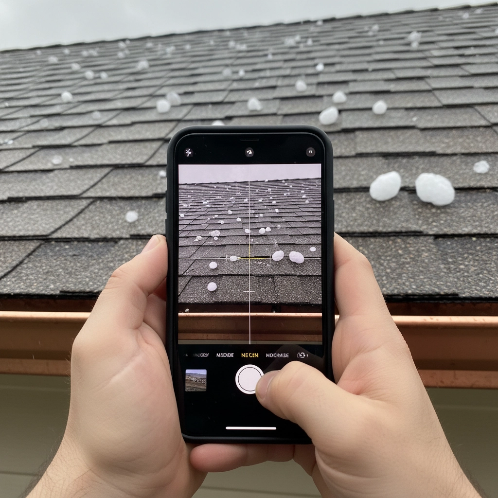 Hail on roof
