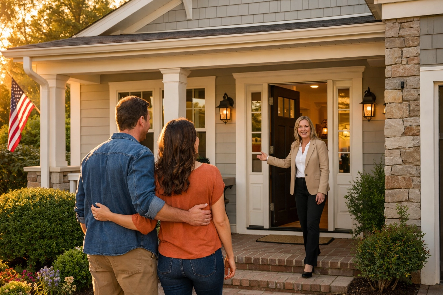 [Selling in Greensboro] Realtor opening door for home tour