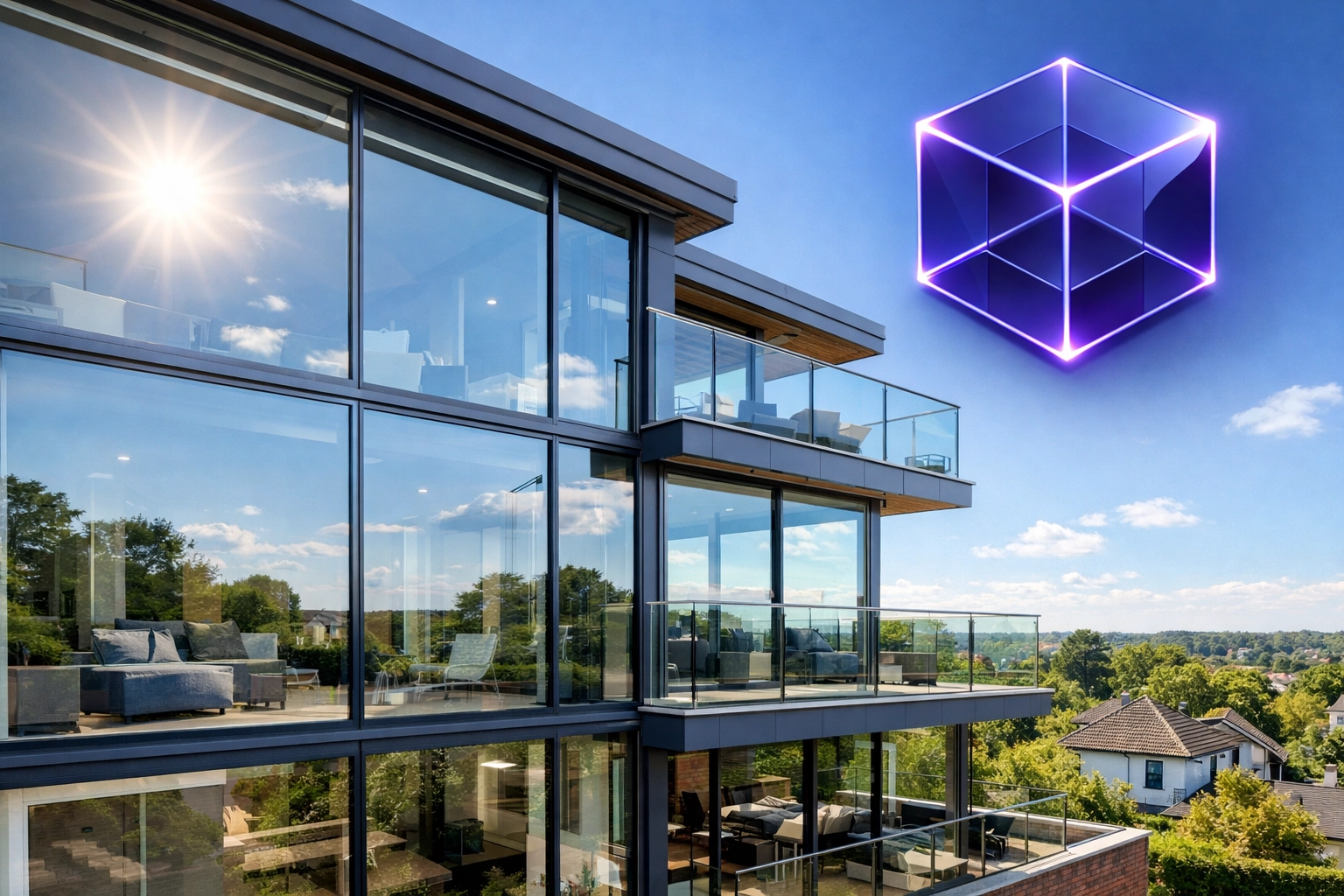 Modern Essex residential building representing transparent block management and clear financial reporting.