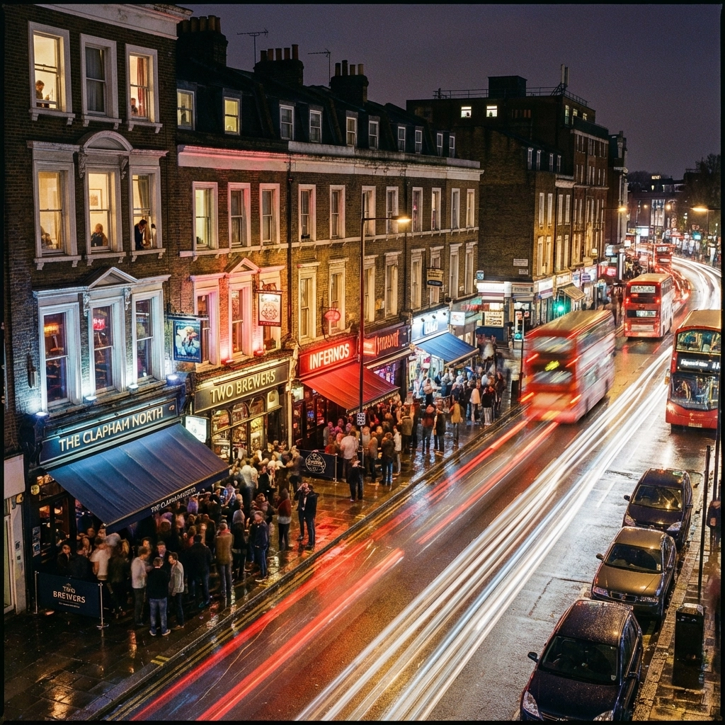Clapham nightlife area