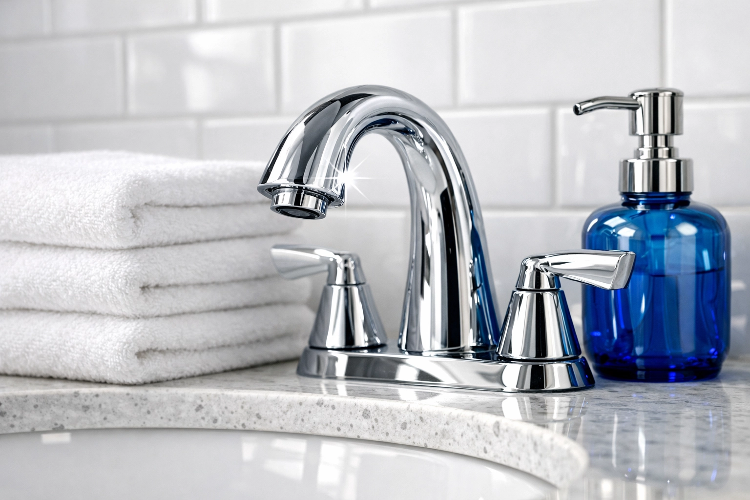 Detailed luxury house cleaning of a bathroom vanity by top professional cleaners MA in Lexington.