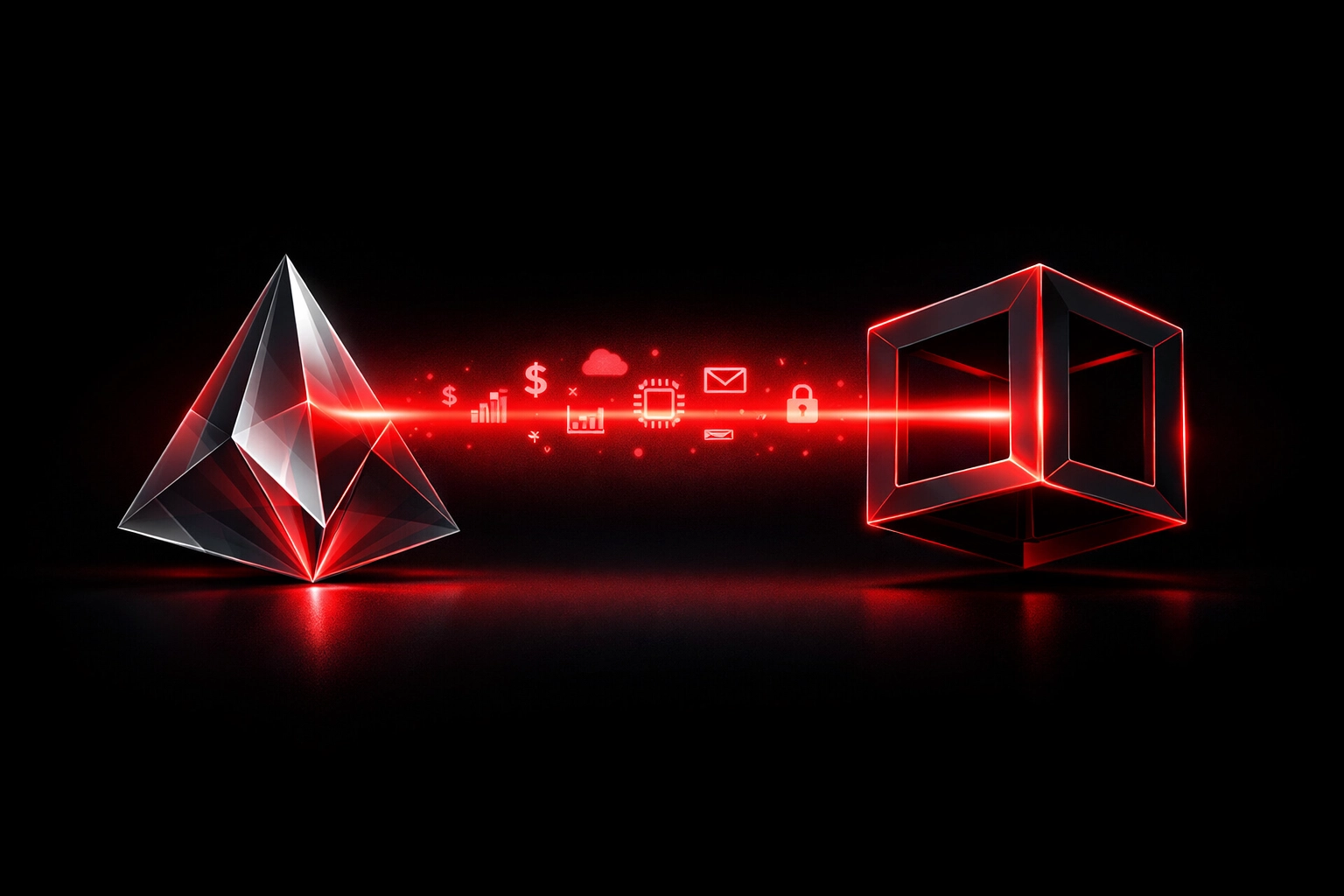 Autonomous AI agents negotiating a transaction in a secure digital commerce environment.